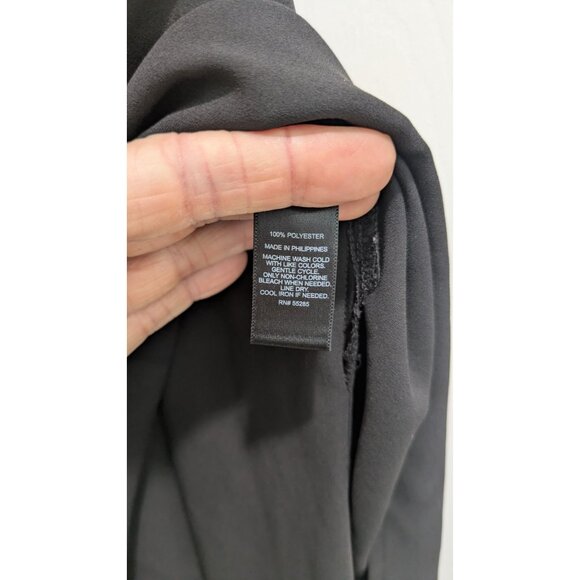 Express Sleeveless Top Womens Medium Black Asymmetrical Whimsigoth Witchy Dark - Picture 6 of 9